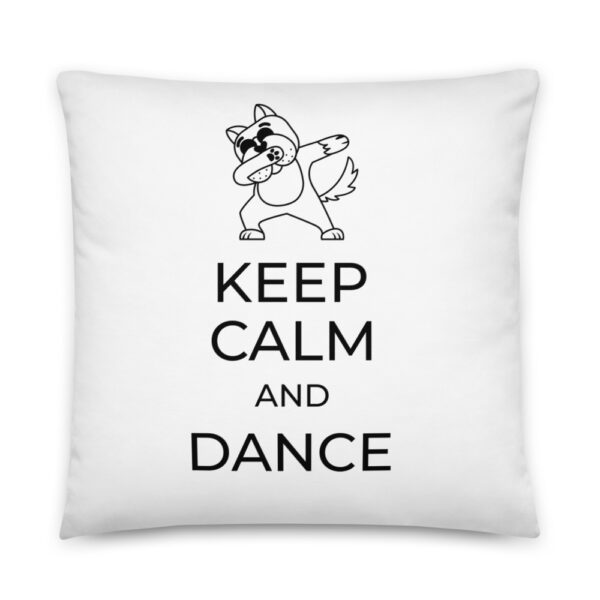 Kissen mit Katzenmotiv “Keep calm and dance”