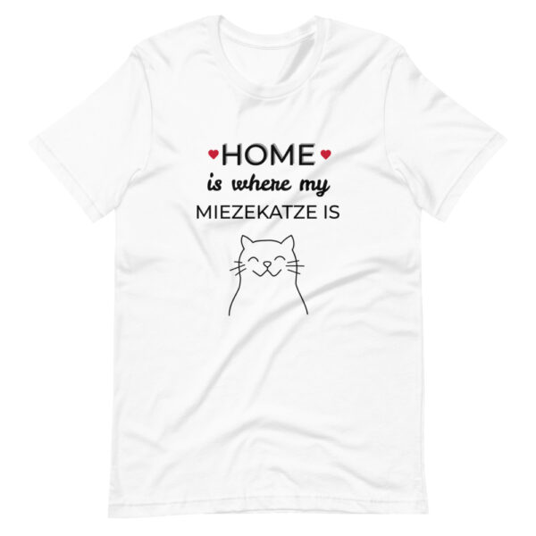 Shirt mit Katzenmotiv – “Home is where my Mietzekatze is”