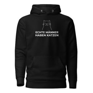 Echte Männer haben Katzen – Kapuzenpullover