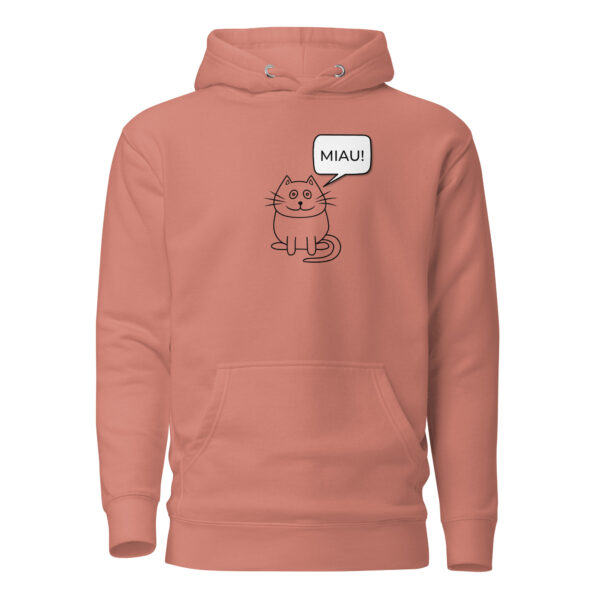 Kapuzenpulli Katze - Miau Unisex-Kapuzenpullover in Rosa