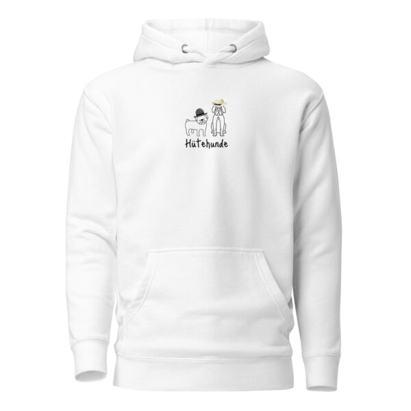 Hoodie mit Hundemotiv - Hütehunde Unisex-Kapuzenpullover in Weiß