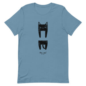 T Shirt mit Katzenmotiv – “Hey you”